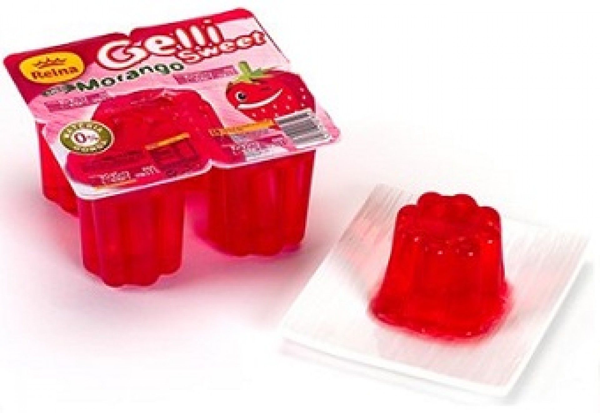 GELATINA GELLI SWEET MORANGO 4X100GRS (12)