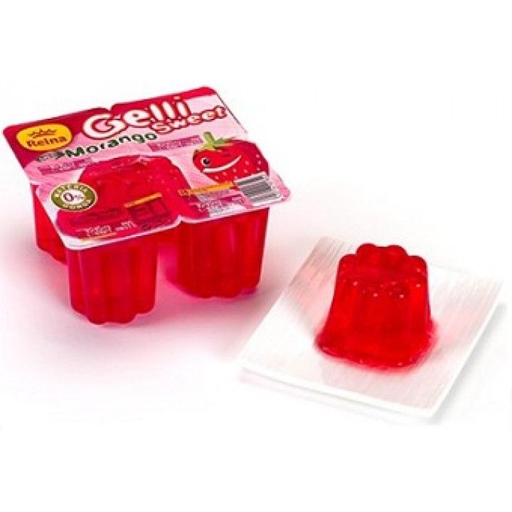 GELATINA GELLI SWEET MORANGO 4X100GRS (12)