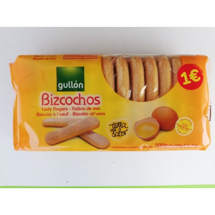BISCOITO GULLON C/OVO PALITOS CHAMPANHE 200GRS (12)# BISCOITO GULLON C/OVO PALITOS CHAMPANHE 200GRS (12)#