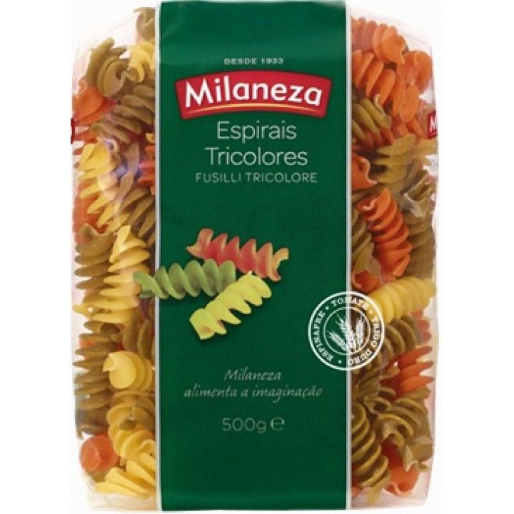 ESPIRAIS TRICOLOR MILANEZA 500GRS (15)# ESPIRAIS TRICOLOR MILANEZA 500GRS (15)#