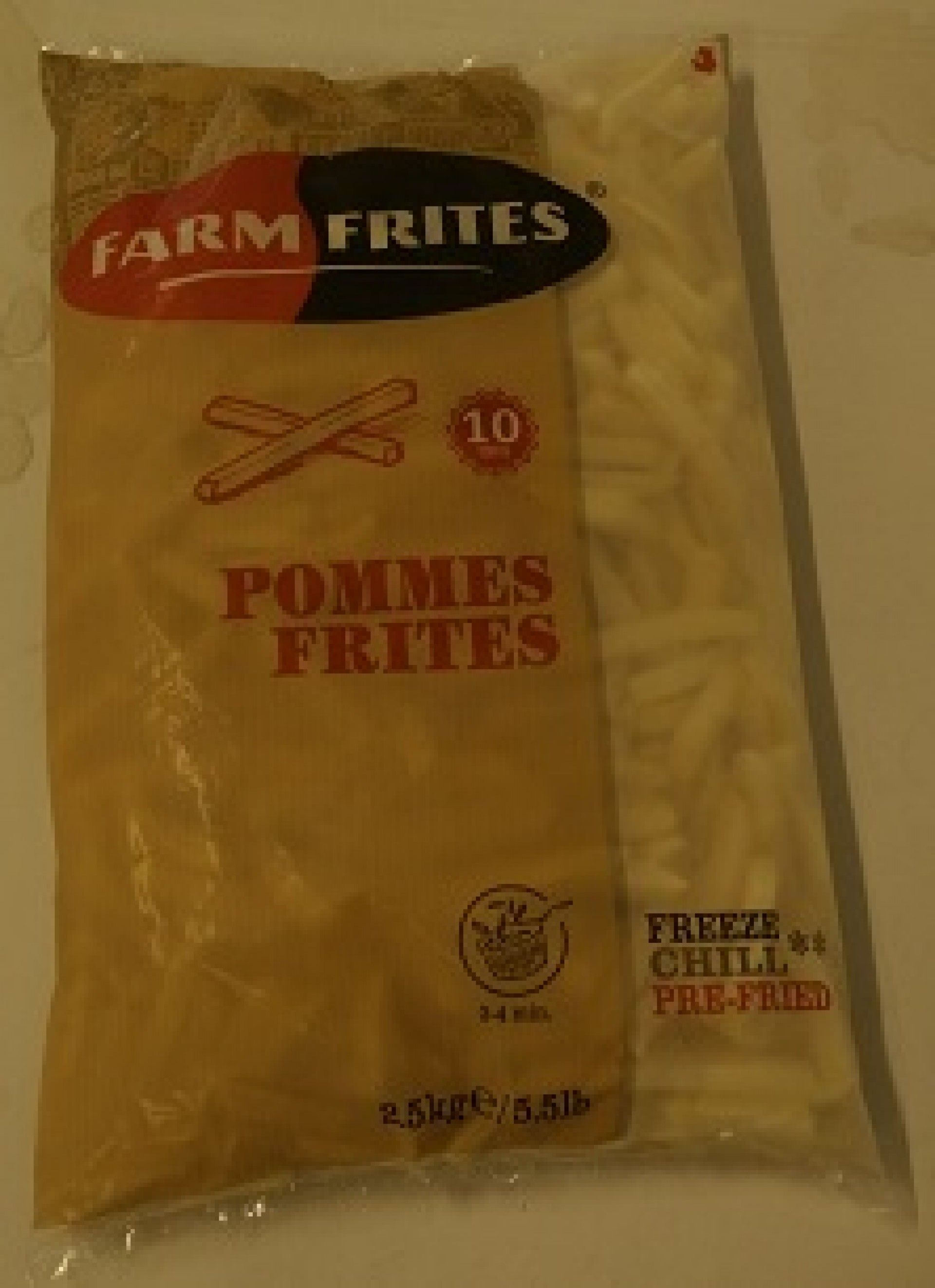 BATATA PRE-FRITA 2.5 KG. SUPERFARM 10 MM