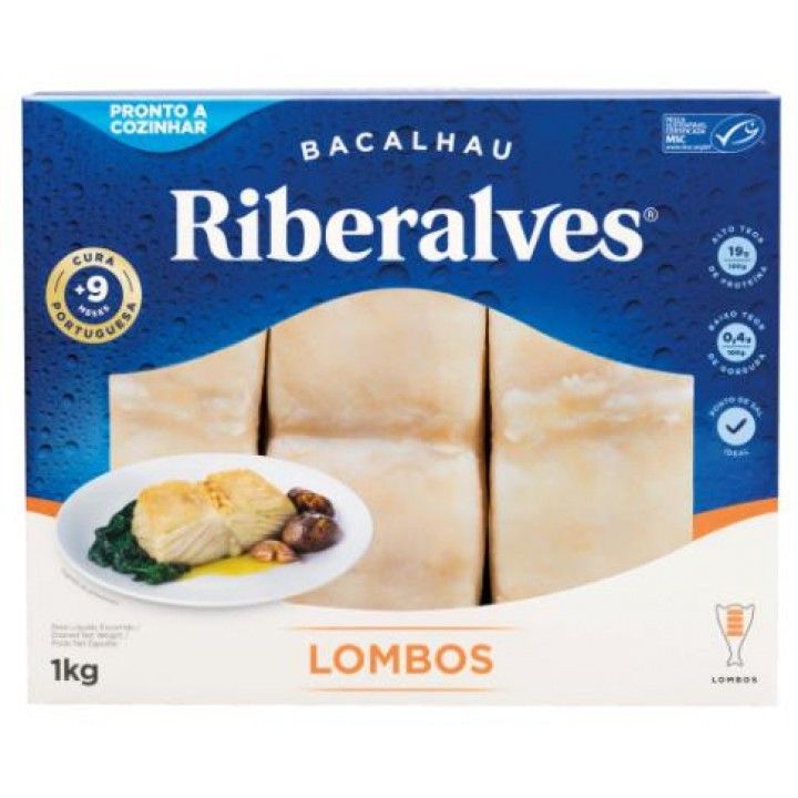 BACALHAU DEM. CONG. LOMBOS RIBERALVES 1KG (10) (30151CMSC)