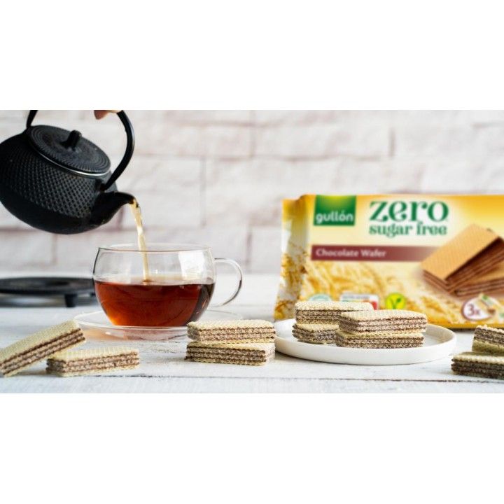 BOLACHA WAFERS CHOCO ZERO S/ACUCAR GULLON 180G (12) (6252) BOLACHA WAFERS CHOCO ZERO S/ACUCAR GULLON 180G (12) (6252)