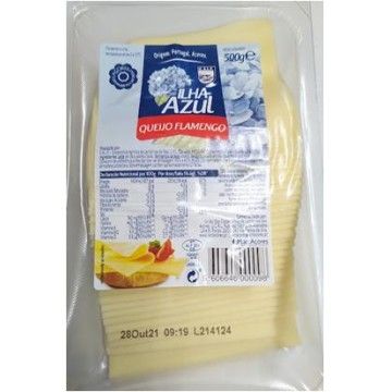 QUEIJO FLAMENGO FATIADO ILHA AZUL 500G (12) QUEIJO FLAMENGO FATIADO ILHA AZUL 500G (12)