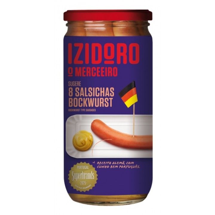 SALSICHAS IZIDORO BOCKW. FRASCO 8 395GRS (6)# SALSICHAS IZIDORO BOCKW. FRASCO 8 395GRS (6)#